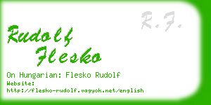 rudolf flesko business card